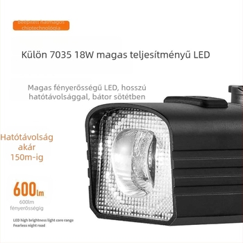 600 lumenes kerékpár elsőfénye országúti és terepkerékpárokhoz éjszakai közlekedésre, magas és alacsony fényerővel, tükröződés elleni