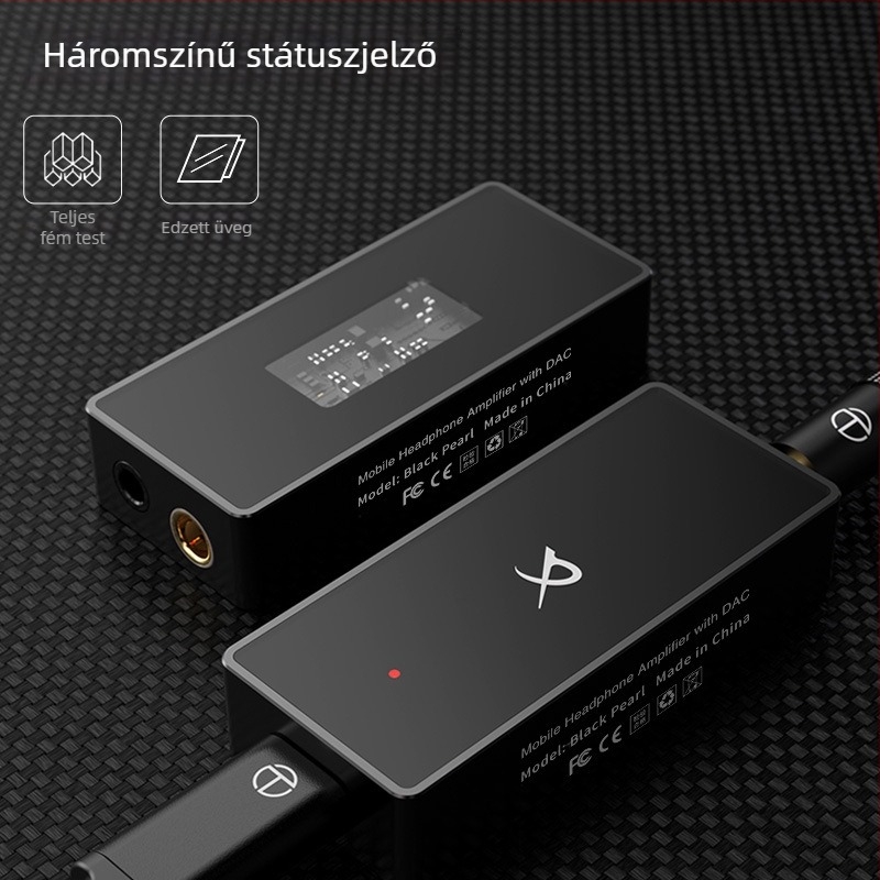 Fejhallgató-amp dekóder, Dual DAC-os, fémből készült ház, kompatibilis mobil eszközökkel