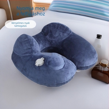 Utazási U-alakú nyakpárna, felfújható és kompakt, márka He xing lian; töltet PVC; anyag PVC; stílus egyszerű; típus: U-alakú párna