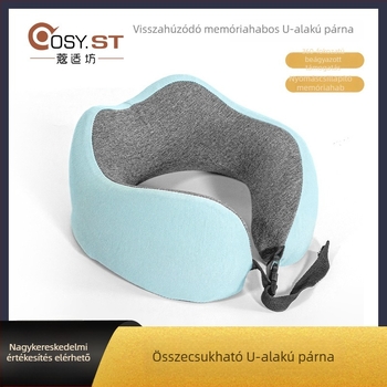 COSY.ST Memóriahab U-alakú utazónyakpárna, repülőutakhoz és utazásokhoz, könnyű, 1 kg alatt, modern minimalista stílus