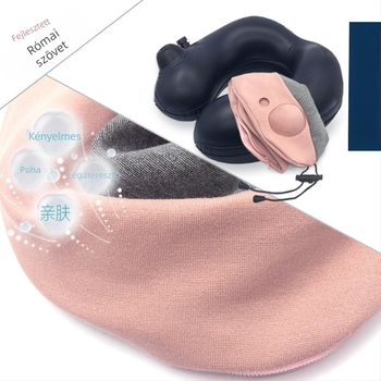 MT803-2 Fújható utazási nyakpárna, U-alakú, PVC, utazáshoz, 0,3 kg, alkalmas diákoknak és felnőtteknek