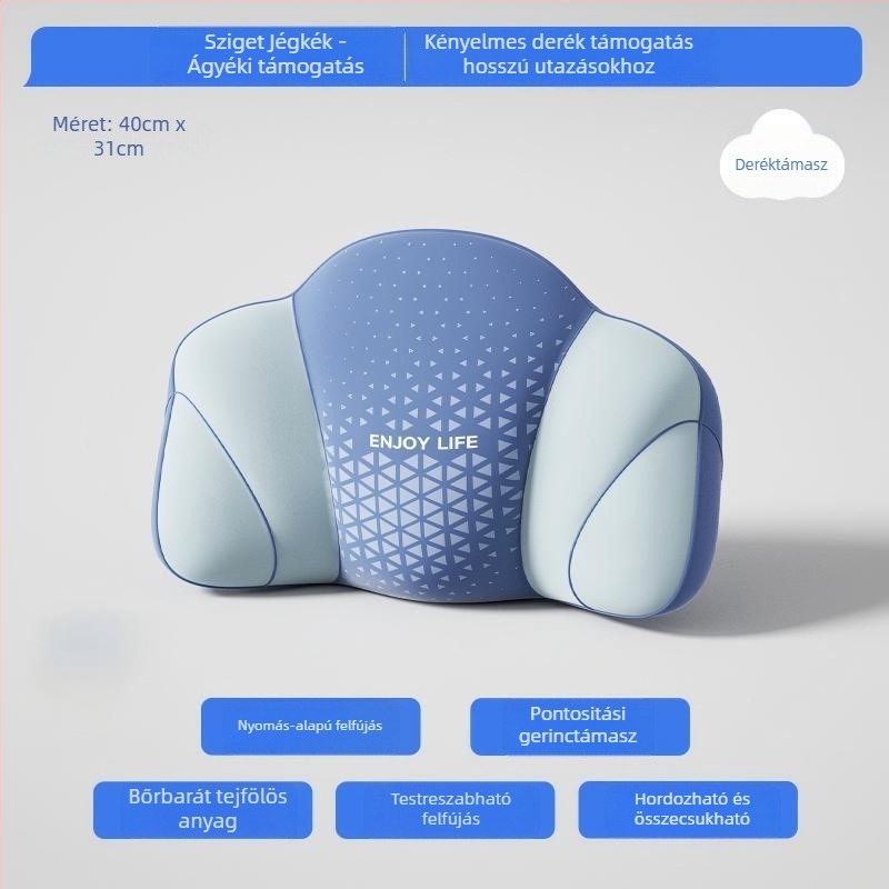 Strange Circle lélegző nyaki utazó párna - U-alakú, PVC anyag, levegővel töltve, modern minimalista stílus