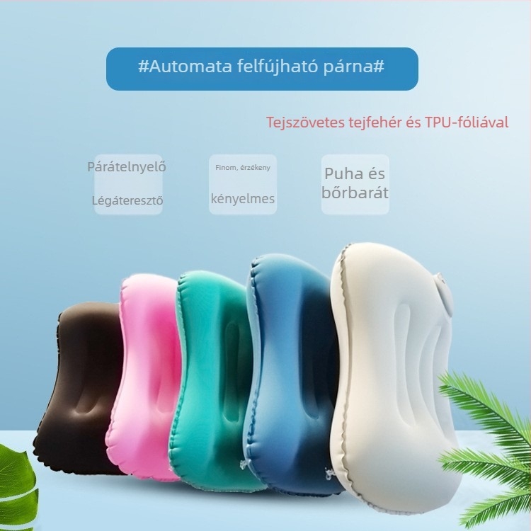 Felfújható U-alakú párna gáz töltettel, TPU laminált szövettel, tömeg 0,5 kg alatt, felnőtteknek