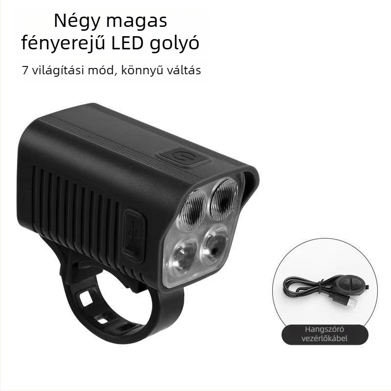 Kerékpár előfény és hátsó lámpa készlet | Magas fényerő | Kompatibilis országúti és MTB kerékpárokkal | Éjszakai kerékpározás