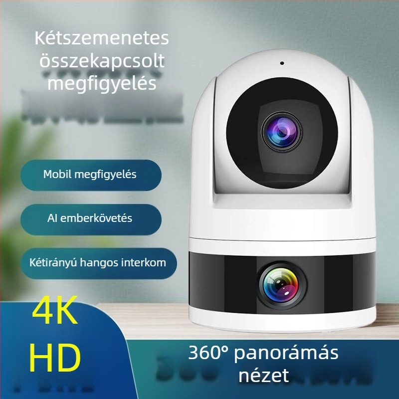 Belső Wi-Fi IP kamera, 3.6 mm objektív, 420 vízszintes felbontás, 0.001 lx minimális megvilágítás, 10 m IR távolság, működési hőmérséklet -36 to 60 °C