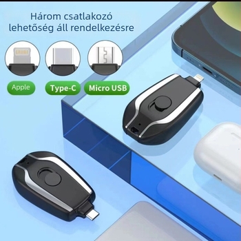 Kulcstartó vészáramellátó K100, műanyag, 45 g, Hordozható kültéren