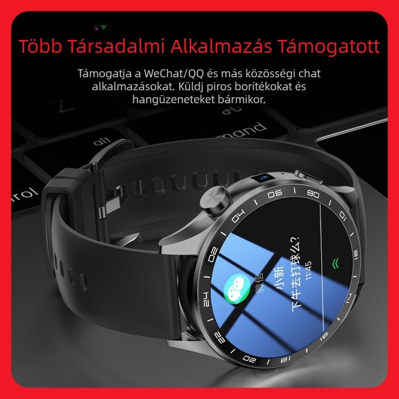 Okosóra SIM-kártyahellyel, Android OS, GPS helymeghatározás, egészség-nyomon követés, AMOLED kijelző