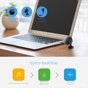 A9 WiFi IP kamera 1080p mozgásérzékelés és éjszakai látás akár 6 m-ig, 5V tápegység
