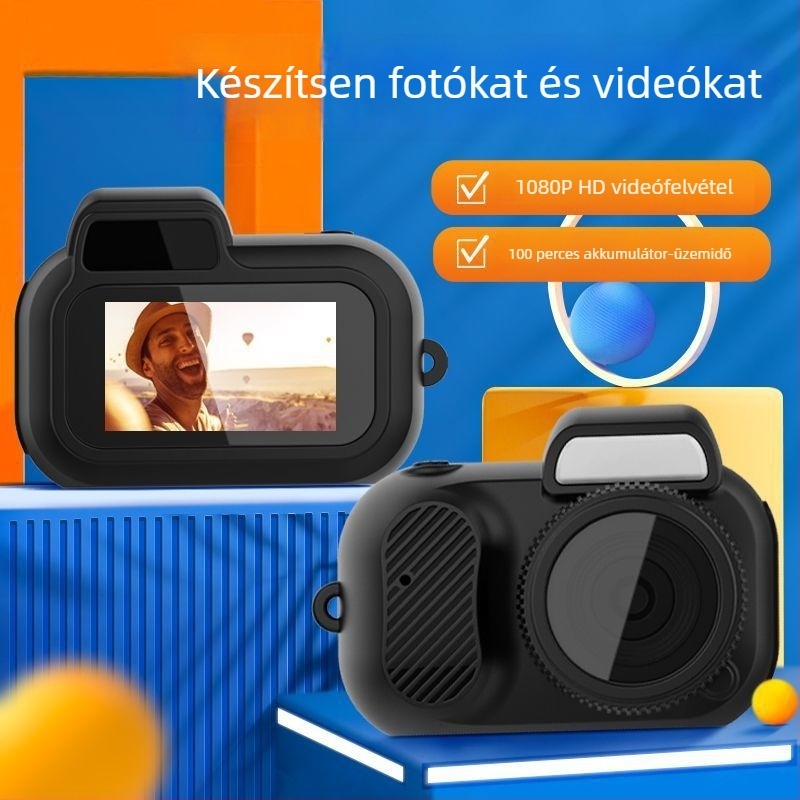 Mini CCD kamera otthoni használatra, állandó fókusz, optikai képstabilizálás, CCD szenzor, akkumulátor üzemideje körülbelül 2 óra