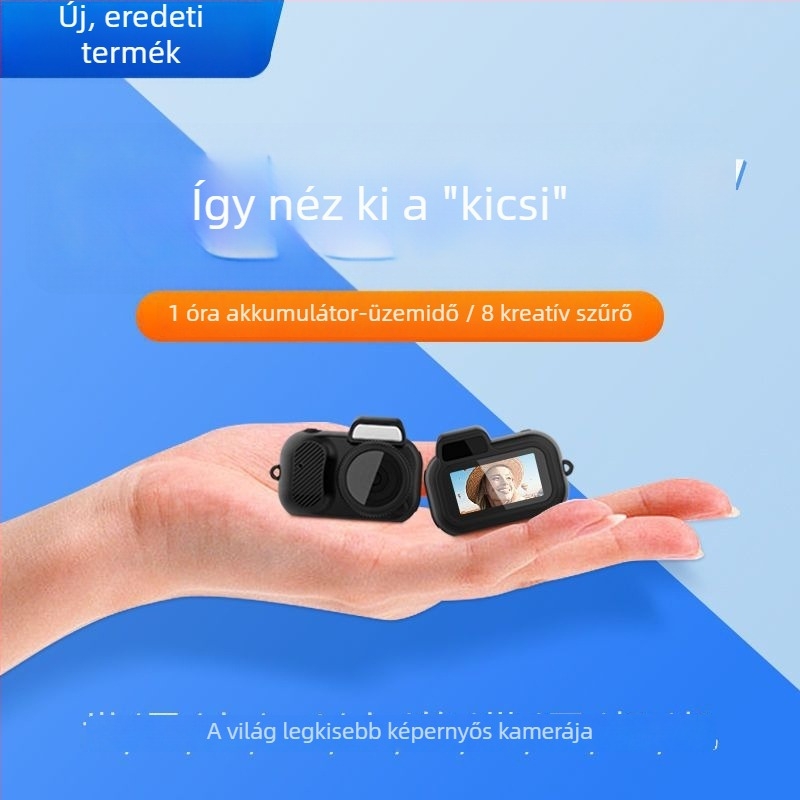 Mini CCD kamera otthoni használatra, állandó fókusz, optikai képstabilizálás, CCD szenzor, akkumulátor üzemideje körülbelül 2 óra