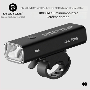 DT-6108 Kerékpár éjszakai világítás, alumínium ötvözet, nagy fényerő, újratölthető