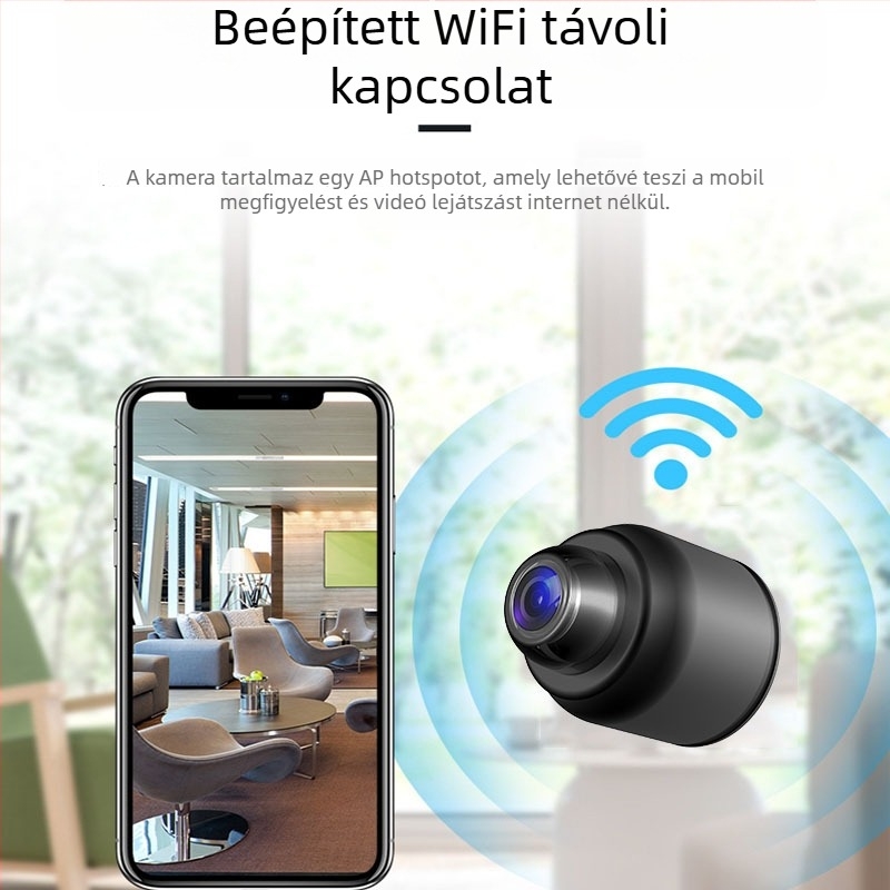 X5 Okos otthoni kamera, vezeték nélküli Wi‑Fi, 1080p, 3.6mm objektív, 10–30m hatótáv, beltéri használat, beépített mikrofon