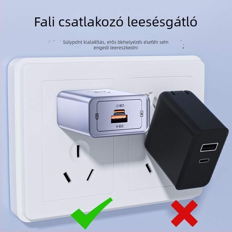 Tritium Flow GaN PD gyorstöltő iPhone és Huawei telefonokhoz Type-C