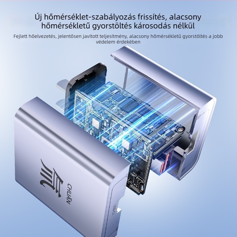 Tritium Flow GaN PD gyorstöltő iPhone és Huawei telefonokhoz Type-C