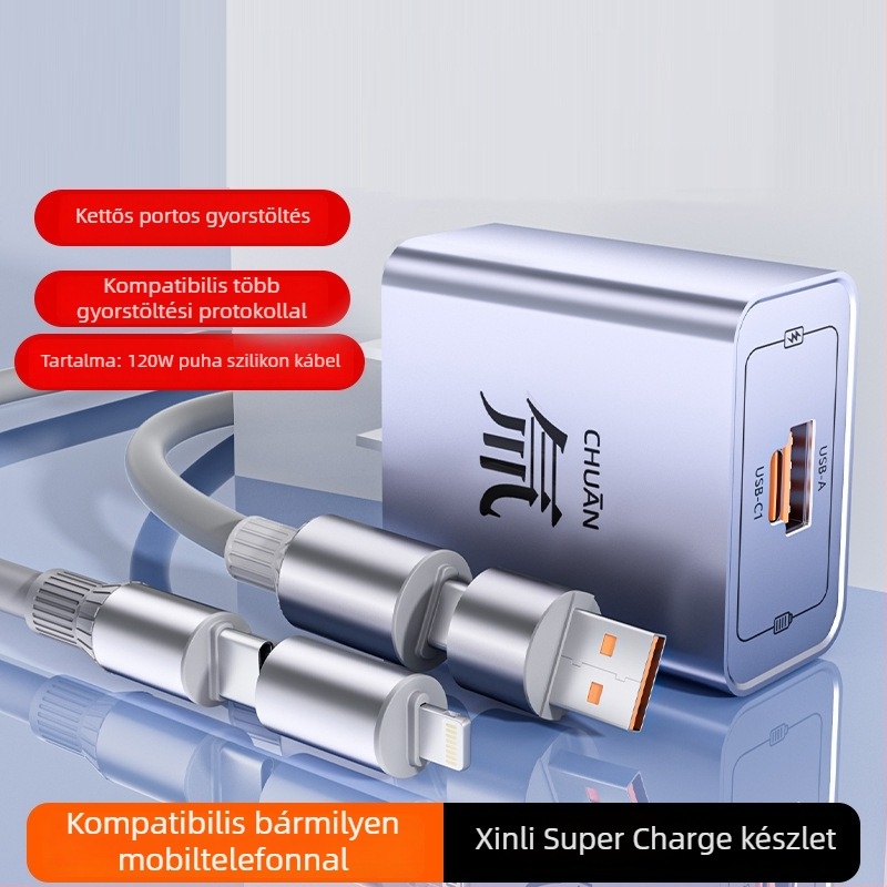 Tritium Flow GaN PD gyorstöltő iPhone és Huawei telefonokhoz Type-C