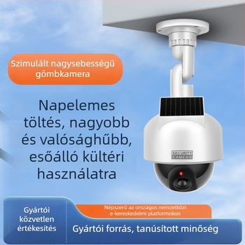 Szimulált megfigyelő kamera – napelemes működés, minimális megvilágítás 0.00001 lux, SNR > 44 dB, -5…55°C, 3V tápegység, ABS ház