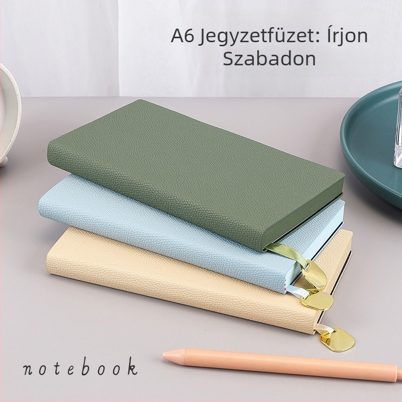 Lychee-textúrájú műbőr borítós jegyzetfüzet, spirálkötés, Dowling papír, 100 g/m², 100–200 oldal, konferencia logó testreszabás