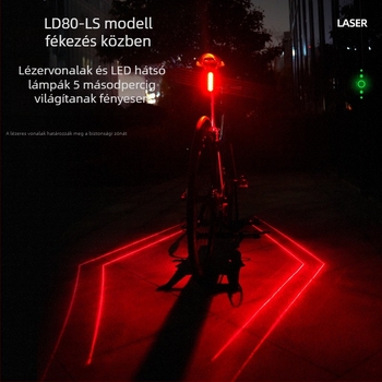 Leadbike lézeres intelligens hátsó lámpa kerékpárhoz LD80