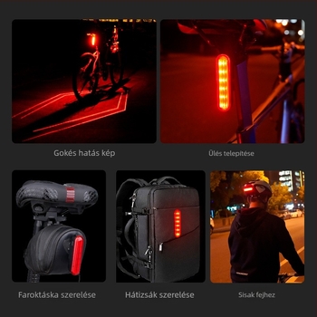 Leadbike lézeres intelligens hátsó lámpa kerékpárhoz LD80