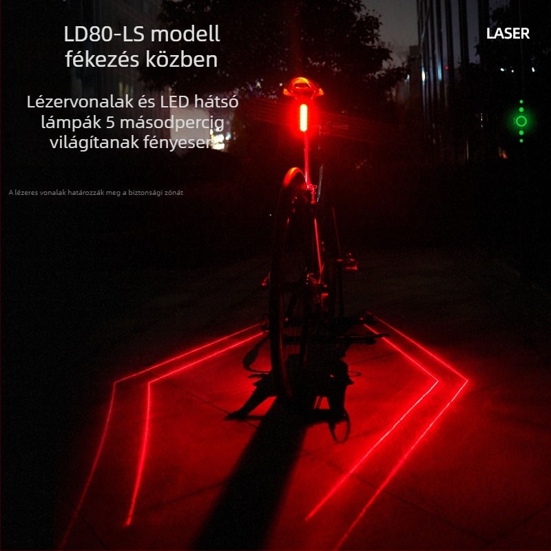 Leadbike lézeres intelligens hátsó lámpa kerékpárhoz LD80