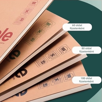 Notesz Morning light, vezeték nélküli kötés, 80 g/m² papír, 50–100 oldal, irodai stílus