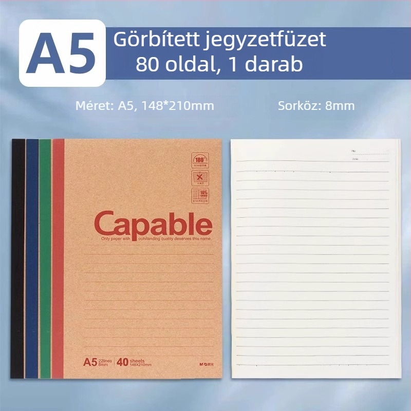 Notesz Morning light, vezeték nélküli kötés, 80 g/m² papír, 50–100 oldal, irodai stílus