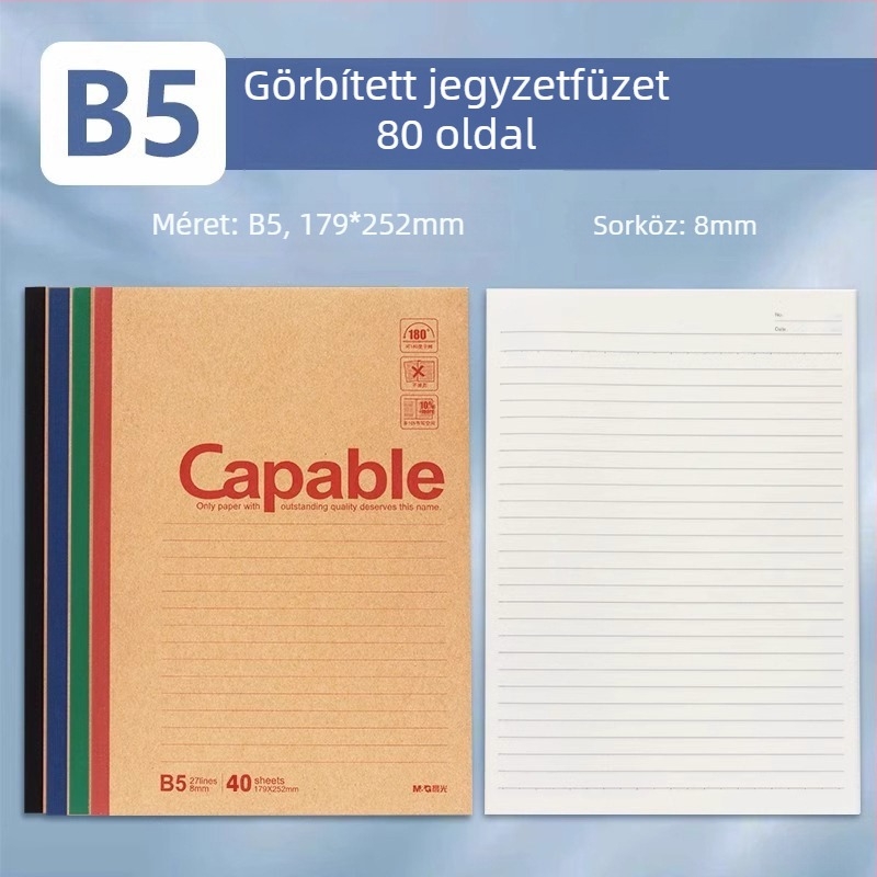 Notesz Morning light, vezeték nélküli kötés, 80 g/m² papír, 50–100 oldal, irodai stílus