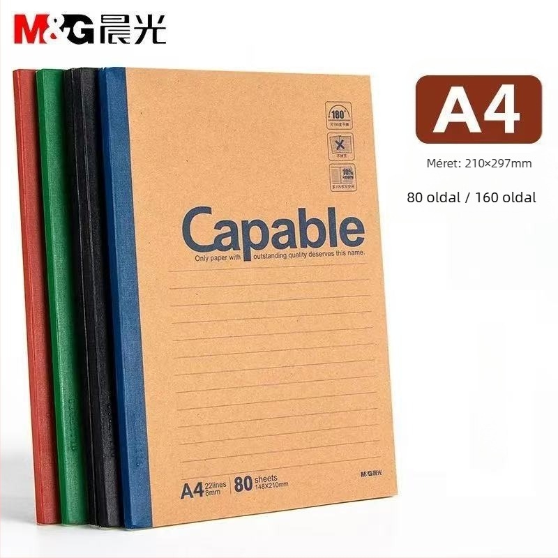 Notesz Morning light, vezeték nélküli kötés, 80 g/m² papír, 50–100 oldal, irodai stílus
