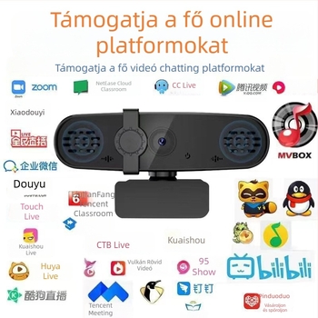 Számítógéphez tartozó webkamera beépített mikrofonnal online órákhoz és videókonferenciákhoz, 2560x1440 felbontás, 4MP szenzor, 30fps, USB 2.0