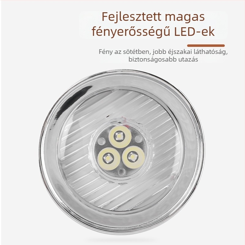 Első kerékpár lámpa USB-töltéses, 3-LED retro világítás MTB-hez - Yuuisd/Yusidi magánmárka