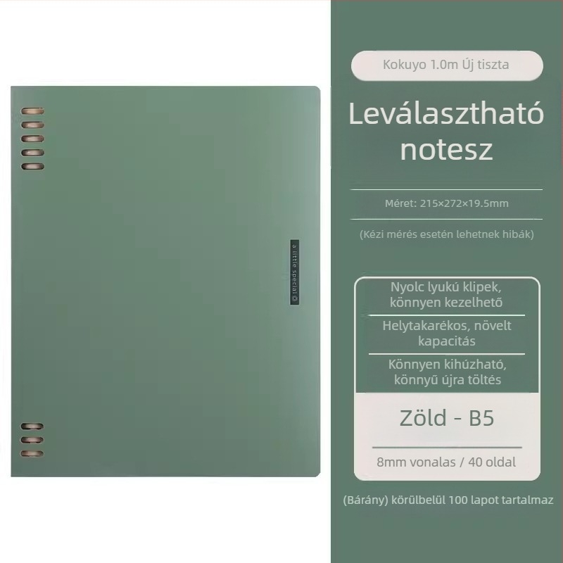 Kokuyo-wsg-ruyp61-p leválasztható jegyzetfüzet, A6 méret, papír