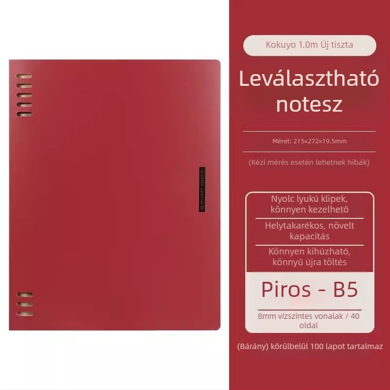 Kokuyo-wsg-ruyp61-p leválasztható jegyzetfüzet, A6 méret, papír