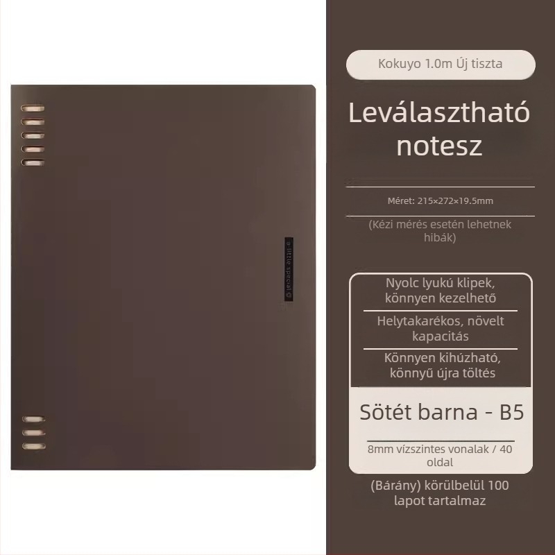 Kokuyo-wsg-ruyp61-p leválasztható jegyzetfüzet, A6 méret, papír