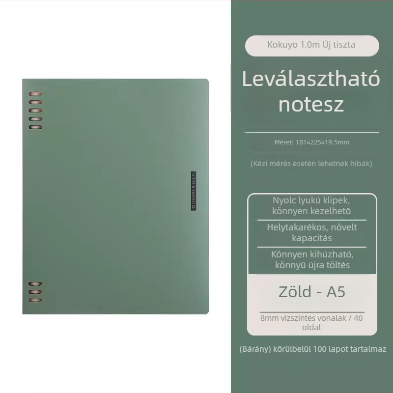 Kokuyo-wsg-ruyp61-p leválasztható jegyzetfüzet, A6 méret, papír
