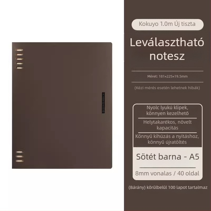 Kokuyo-wsg-ruyp61-p leválasztható jegyzetfüzet, A6 méret, papír