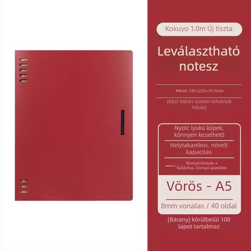 Kokuyo-wsg-ruyp61-p leválasztható jegyzetfüzet, A6 méret, papír