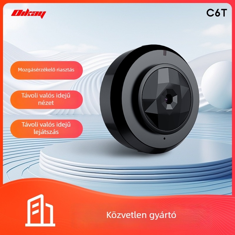 Vezeték nélküli Wi‑Fi IP kamera, 1080p éjszakai látás, 3.6mm objektív, 0.001 lux, mozgásérzékelés