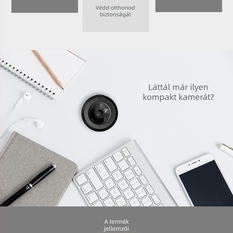 Vezeték nélküli Wi‑Fi IP kamera, 1080p éjszakai látás, 3.6mm objektív, 0.001 lux, mozgásérzékelés
