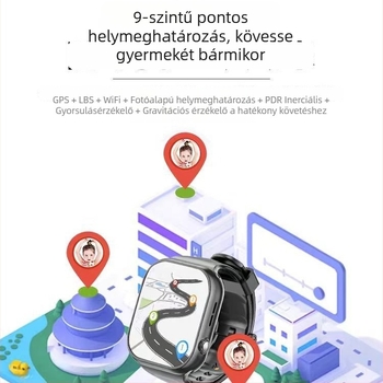 GPS okosóra gyerekeknek és tiniknek SIM-kártya nyílással, Bluetooth hívások és helymeghatározás – vízálló, vezeték nélküli töltés