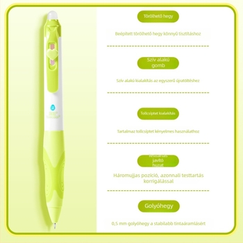 Truecolor P-1941 Semleges golyóstoll, műanyag test, golyótípus hegy, bronz tollhegy, kattintó zárás