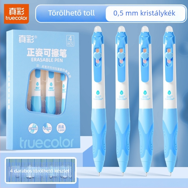 Truecolor P-1941 Semleges golyóstoll, műanyag test, golyótípus hegy, bronz tollhegy, kattintó zárás