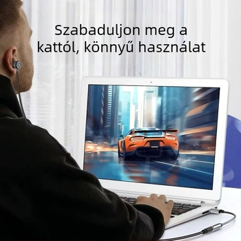 USB-hoz 3,5 mm-es audio adapter kábel – 2 az 1-ben fejhallgató és mikrofon számára – meghajtó nélkül