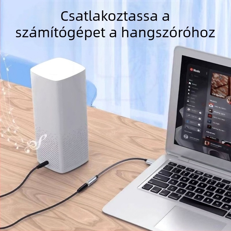 USB-hoz 3,5 mm-es audio adapter kábel – 2 az 1-ben fejhallgató és mikrofon számára – meghajtó nélkül