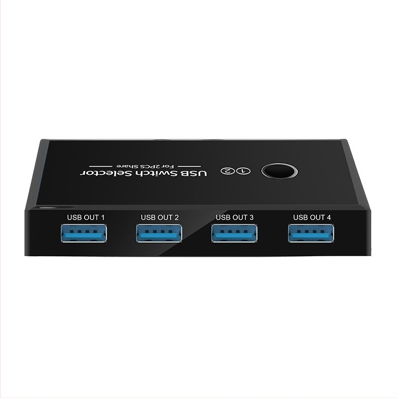 USB billentyű kapcsoló, 2-in-4 USB kapcsoló PC-k között, USB 3.0, 1080 felbontás, 1,5 m kábel, Windows 7 kompatibil