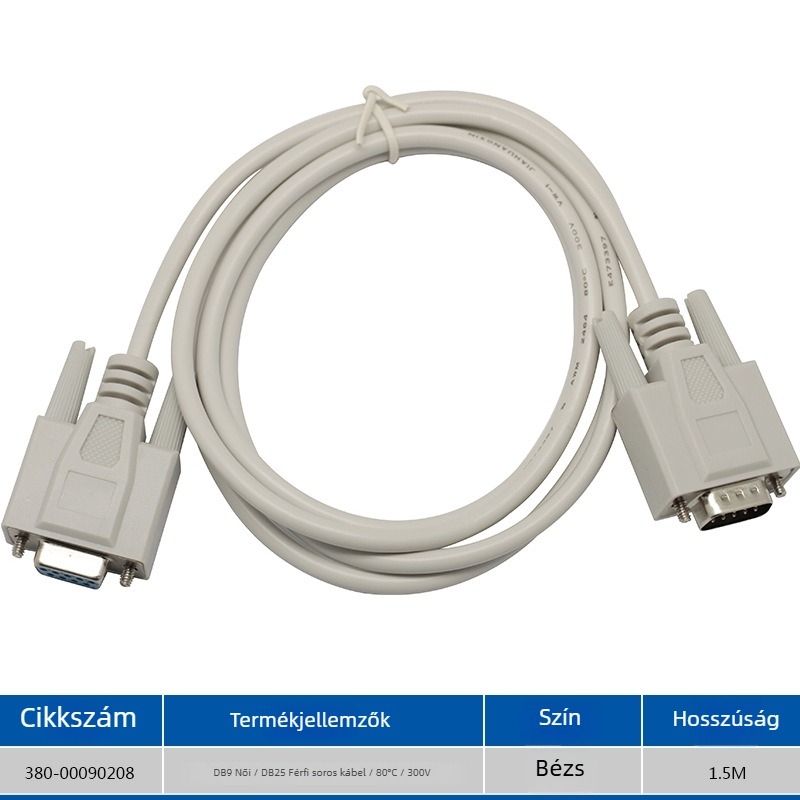 DB9 adapter hajlított dugókkal: férfi és női csatlakozók, RS-232/485/422 interfész, modell 800-00009904, kommunikációs alkalmazásokhoz