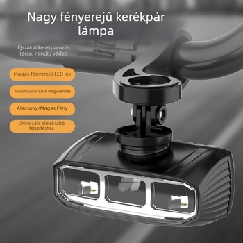Kerékpár világítás alumíniumötvözet testtel, kettős LED-del, könnyű és hordozható, út- és terep kerékpárokhoz