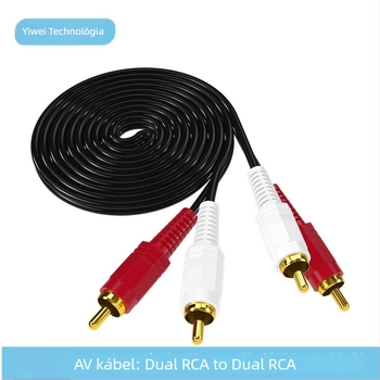 2RCA audio kábel, aranyozott rézmaggal, kompatibilis digitális eszközökkel