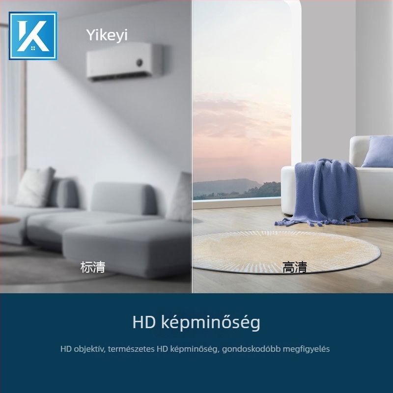 Kettős objektívű IP kamera 360°-os forgással, 1080p felbontás, 3,6 mm objektív, beltéri éjjeli látás (0.001 lux minimális megvilágítás)