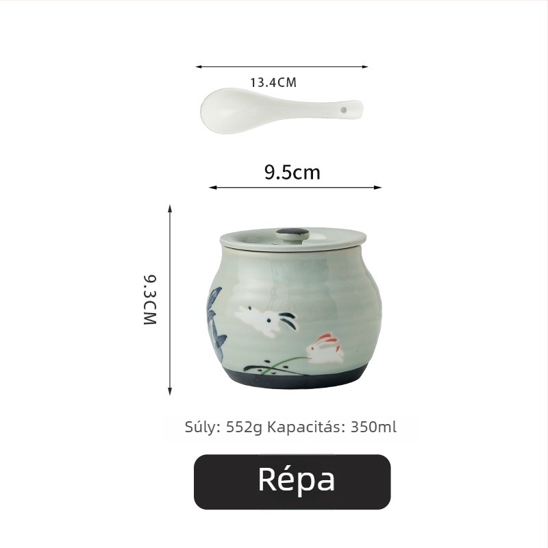 Kerámia olaj- és fűszeres edény, japán stílus, márka Golden Chef Lang Shi, nyomtatott logó, első osztályú minőség