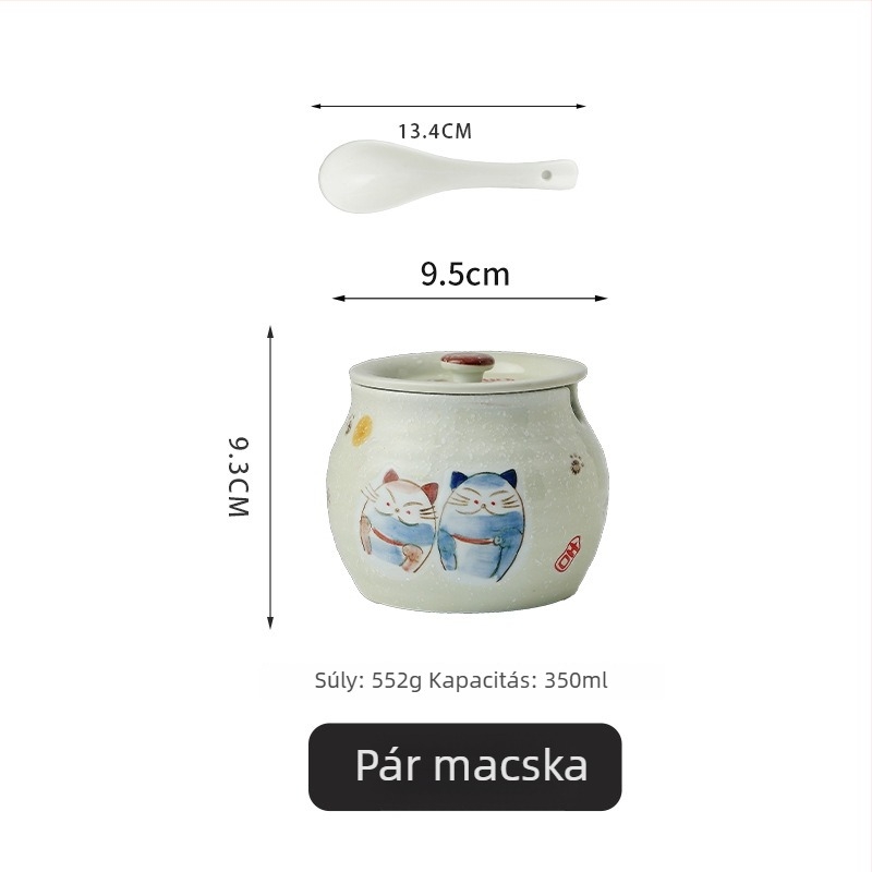 Kerámia olaj- és fűszeres edény, japán stílus, márka Golden Chef Lang Shi, nyomtatott logó, első osztályú minőség